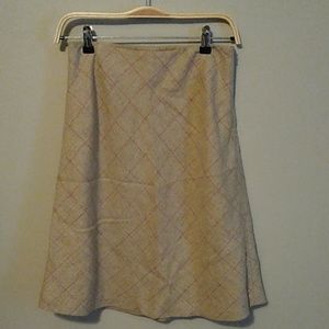 Knee length linen skirt